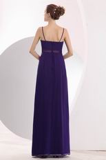 Pretty Spaghetti Straps Dark Slate Blue Style Prom Dress