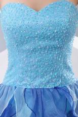 Sweetheart Layers High Low Colorful Skirt Prom Dress With Split