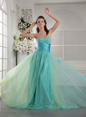 Sweetheart Beaded Floor Length Colorful Prom Dress On Sale