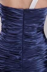 One-shoulder Inexpensive Navy Blue Prom Dress Under 150 Dollars