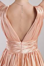 V-neck Cheap Golden Dresses Ready To 2014 Prom Wear