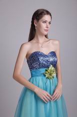 Colorful Sweetheart Very Formal Dress With Sequin Fabric