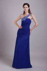 New Look Floor Length Sapphire Prom Dresses With Applique