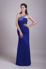 New Look Floor Length Sapphire Prom Dresses With Applique