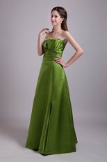 Modest Dark Olive Green Stain Prom Dress And Jacket In NC