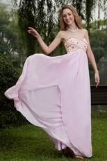 Baby Pink Empire Waist Skirt Cache Maternity Prom Dress