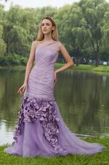 One Shoulder Mermaid Lavender Evening And Prom Dresses UK