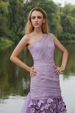 One Shoulder Mermaid Lavender Evening And Prom Dresses UK