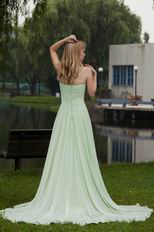 Strapless Apple Green Chiffon Bridal Party Dress Designers List