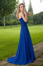 Buy Prom Dresses Sweetheart Royal Blue Chiffon Front Split Skirt
