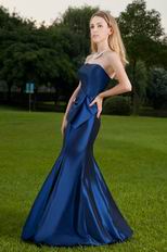 Sweetheart Neckline Mermaid Marine Blue Skrit Prom Dress
