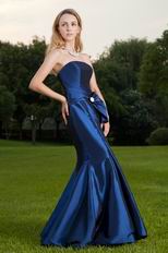 Sweetheart Neckline Mermaid Marine Blue Skrit Prom Dress