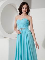 Top Designer Aqua Blue Chiffon Prom Dress In Washington