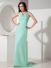 Light Gressn Chiffon Long A-line Prom Dress To 2014 Wear