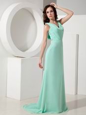 Light Gressn Chiffon Long A-line Prom Dress To 2014 Wear