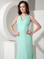 Light Gressn Chiffon Long A-line Prom Dress To 2014 Wear