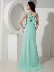 Light Gressn Chiffon Long A-line Prom Dress To 2014 Wear