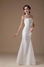 Column Ivory Taffeta Silm Prom Dress With Beading Decorate