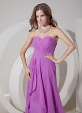 Sweetheart Lilac Chiffon Prom Girl Prom Dress UK