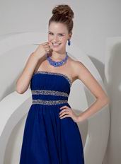 2014 New Arrival Dark Blue Floor Length Prom Evening Dress