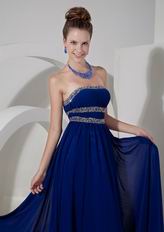 2014 New Arrival Dark Blue Floor Length Prom Evening Dress