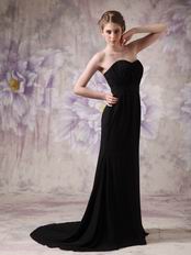 Discount Sweetheart Black Chiffon Club Party Dress Petite