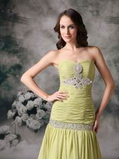 Olive Green Chiffon Mermaid Skirt Hot Sell Prom Dress