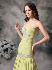 Olive Green Chiffon Mermaid Skirt Hot Sell Prom Dress