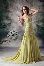 Olive Green Chiffon Mermaid Skirt Hot Sell Prom Dress