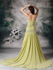 Olive Green Chiffon Mermaid Skirt Hot Sell Prom Dress