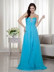 Sweetheart Aqua Blue Chiffon Boutiques with Prom Dresses