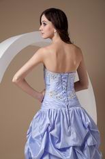 Strapless Ankle-length Lavender Quality Prom Dress With Jacket