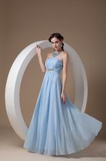 Elegant Light Blue Chiffon Very Formal Dresses Different