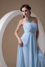 Elegant Light Blue Chiffon Very Formal Dresses Different