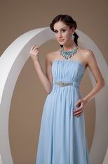 Elegant Light Blue Chiffon Very Formal Dresses Different