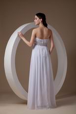 Beautiful Strapless Side Split Skirt White Prom Dress For Sale