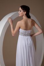 Beautiful Strapless Side Split Skirt White Prom Dress For Sale