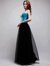 Prom Evening Party Dress Design With Black and Blue