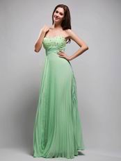 Apple Green Chiffon Exclusive Social Prom Dress Inexpensive