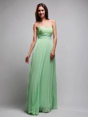 Apple Green Chiffon Exclusive Social Prom Dress Inexpensive