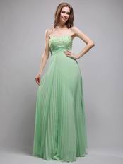 Apple Green Chiffon Exclusive Social Prom Dress Inexpensive