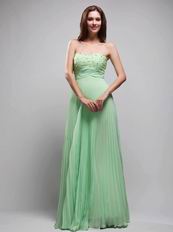 Apple Green Chiffon Exclusive Social Prom Dress Inexpensive