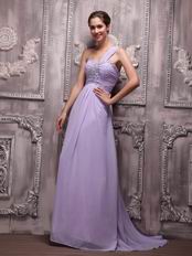 Hot Sell Lavender Social Occasion Prom Dress With One Shoulder Skirt