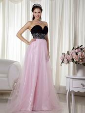 Pink and Black Contrast Celebrity Prom Dresses For Cheap