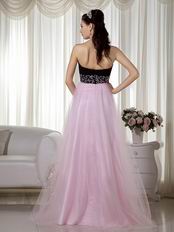 Pink and Black Contrast Celebrity Prom Dresses For Cheap