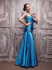 Teal Blue Floor-length Taffeta Evening And Prom Dresses UK