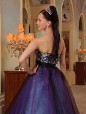 Sweetheart Neck Leopard Printed Purple Prom Party Dress 2014