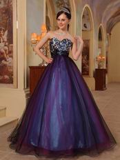 Sweetheart Neck Leopard Printed Purple Prom Party Dress 2014