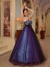 Sweetheart Neck Leopard Printed Purple Prom Party Dress 2014