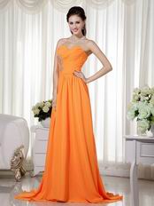 Tropical Orange Sweetheart Long A Prom Dress Website